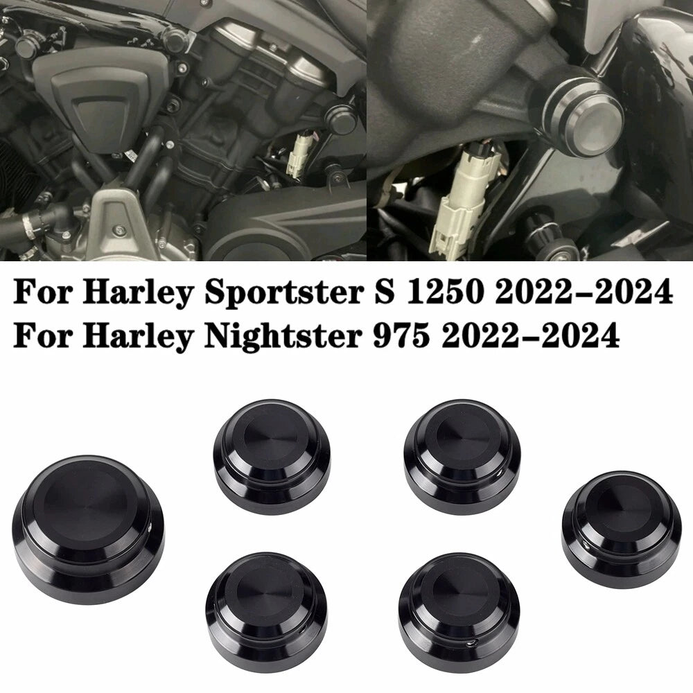 Nut Cover Cap for Harley Sportster S 1250 Nightster 975 (2022-2024) Black