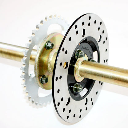 890mm Rear Axle Assembly, Sprocket & Rotor for KANDI 125cc Quad ATV