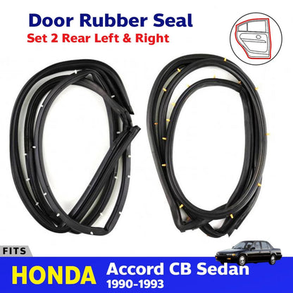 Door Rubber Seal Weatherstrip Rear L+R Fits Honda Accord CB 4D Sedan 1990-93 D05