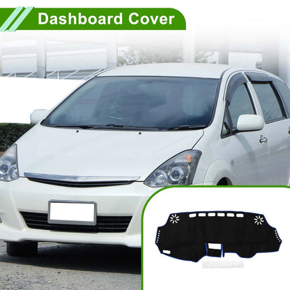 Dashboard Cover Mat for Toyota Wish 2010-2018 Sun Protector Pad Black Blue