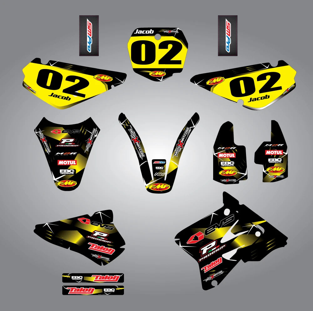 Custom Graphics Kit for Suzuki RM 85 (2000-2016) - Barbed Style Stickers