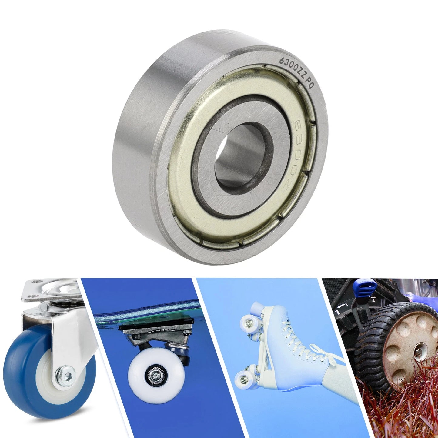 6300ZZ Deep Groove Ball Bearing 10x35x11mm 1 Pc for Scooter Skateboard Wheel