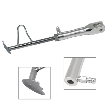 Adjustable Non-Slip Motorcycle Foot Side Stand Support Leg Kickstand Silver
