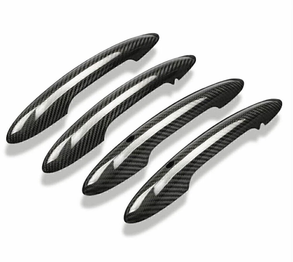 Door Handle Covers for 2014-2020 MINI Cooper F55 F60 Black Carbon Fiber