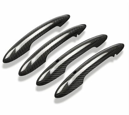 Door Handle Covers for 2014-2020 MINI Cooper F55 F60 Black Carbon Fiber