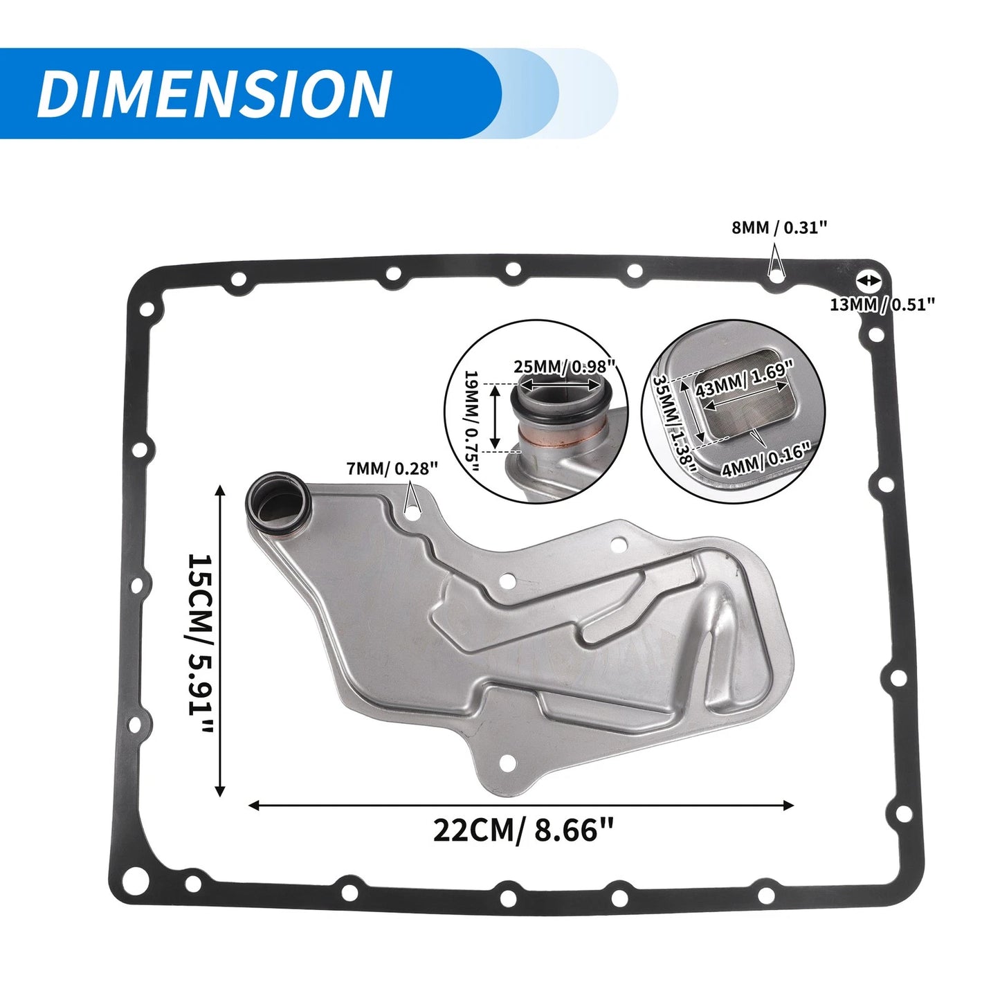 Transmission Filter & Oil Pan Gasket Kit for Nissan (No. 3172848X00)