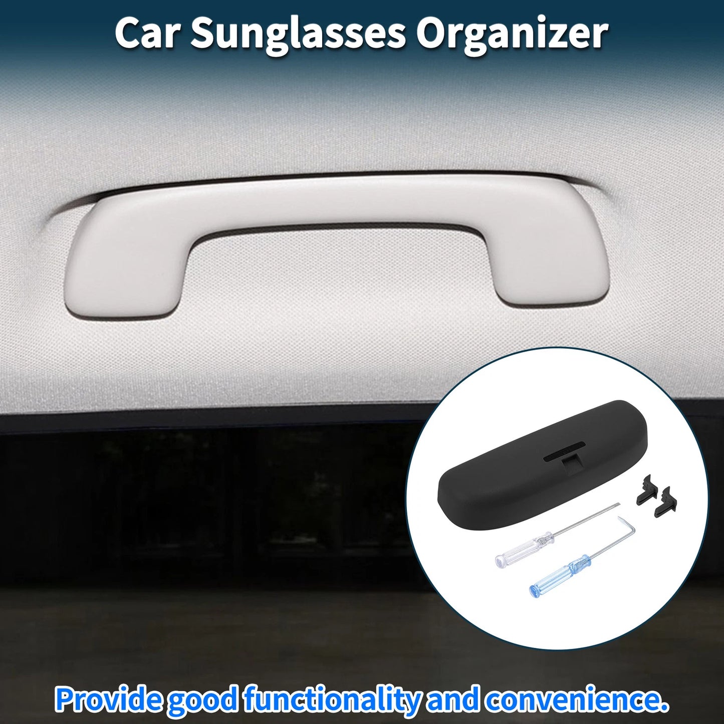Sunglasses Case for Honda Civic (2016-2021) Eyeglasses Holder Storage Black