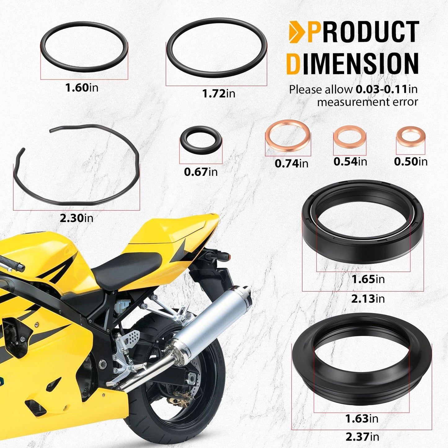 Front Fork Dust & Oil Seal Kit for Suzuki GSXR600/GSXR750 (2004-2005)