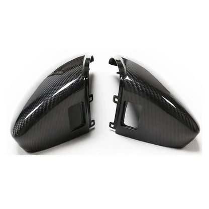Carbon Fiber Side Mirror Caps Replace for Audi A3 S3 RS3 8Y 20-23 w/ Lane Assist