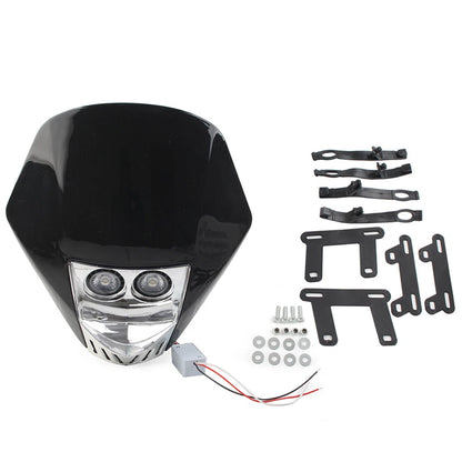 6W LED Headlight Lamp for Universal Dirt Pit Bike Black