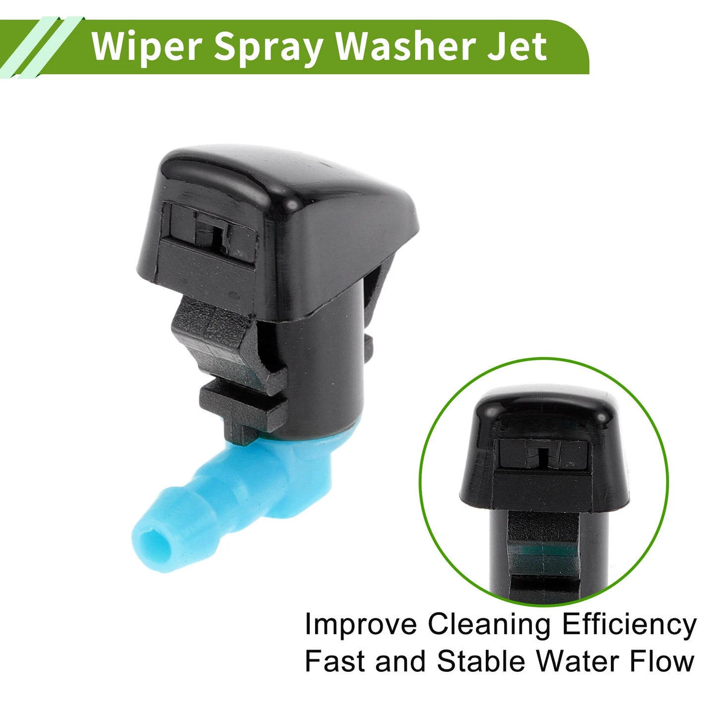 Windshield Washer Nozzle & 2 x Hose Connectors for Lincoln (2007-2010)