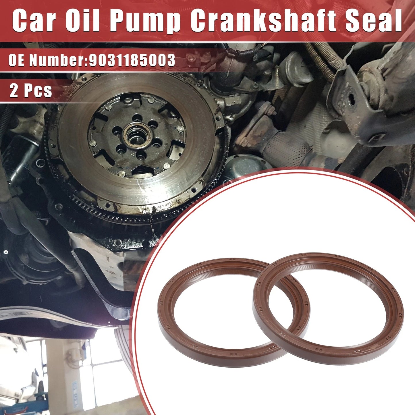 2 x Car Oil Pump Crankshaft Seals for Toyota Camry (1983-2002)
