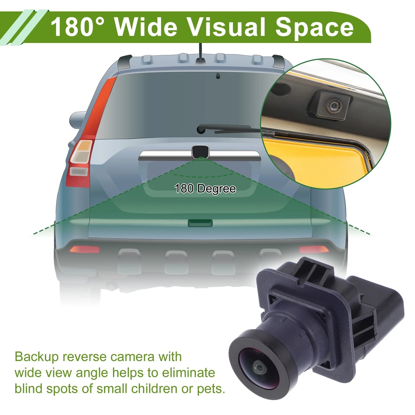 Rear View Camera for Ford Taurus (2015-2019) - 120-180 Degree Backup Lens