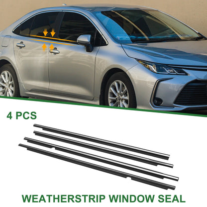 4pcs Weatherstrip Window Seal for Toyota Corolla (2005–2007)