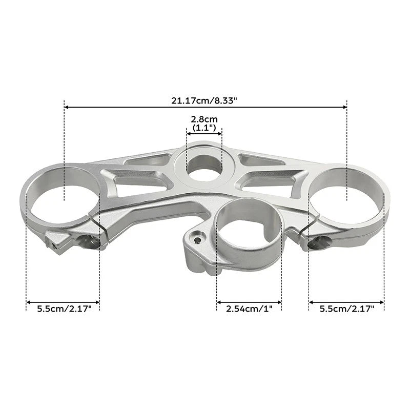 Silver Upper Fork Cross Brace Triple Clamp for BMW S1000RR (2015-2019)