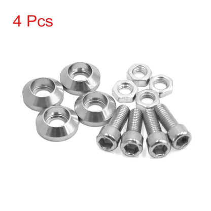 4Pcs Windscreen License Plate M6 Bolts Screw for Universal Motorcycle