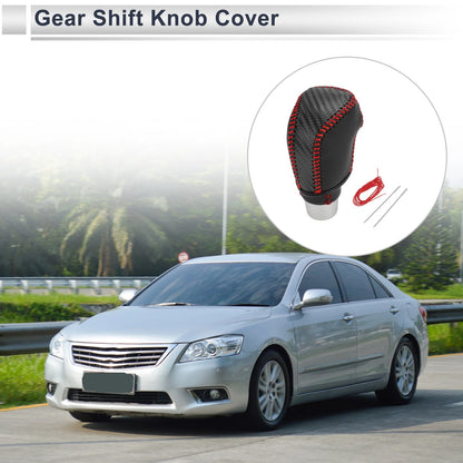 Gear Shift Knob Cover Black Carbon Fiber for Toyota Camry (2019–2022)
