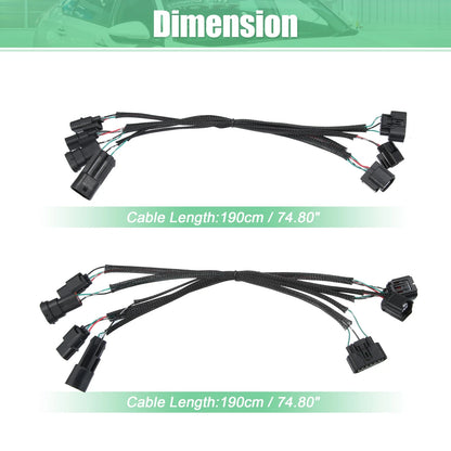 2 x Headlight Adapter Wires for Honda Accord Sedan Halogen to Touring LED (2016-2017)