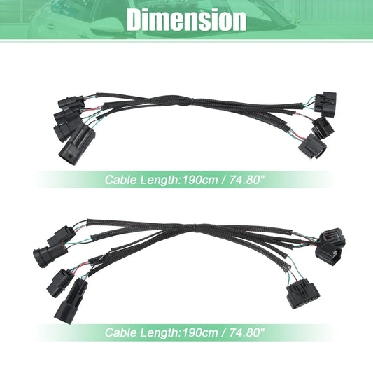 2 x Headlight Adapter Wires for Honda Accord Sedan Halogen to Touring LED (2016-2017)