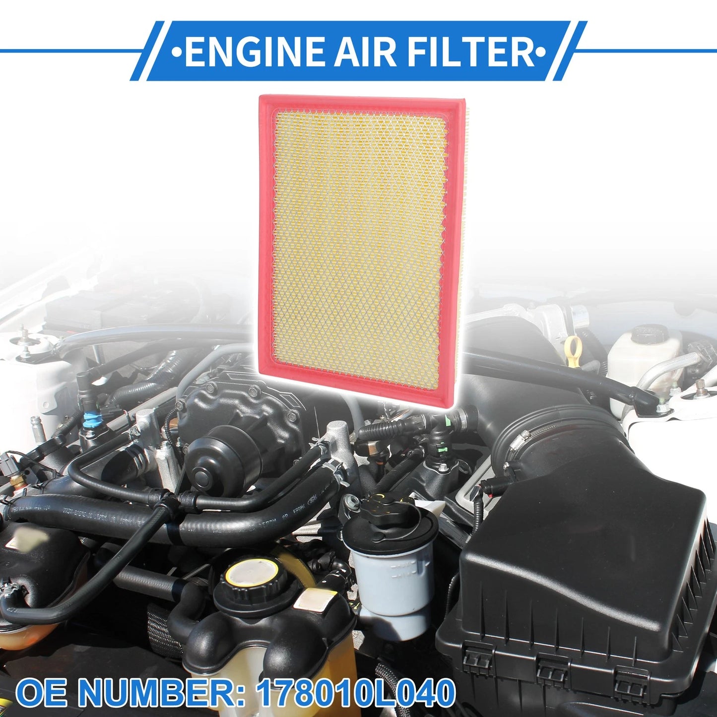 Engine Air Filter for Toyota Hilux (2016-2022) 1 Pcs Long Life