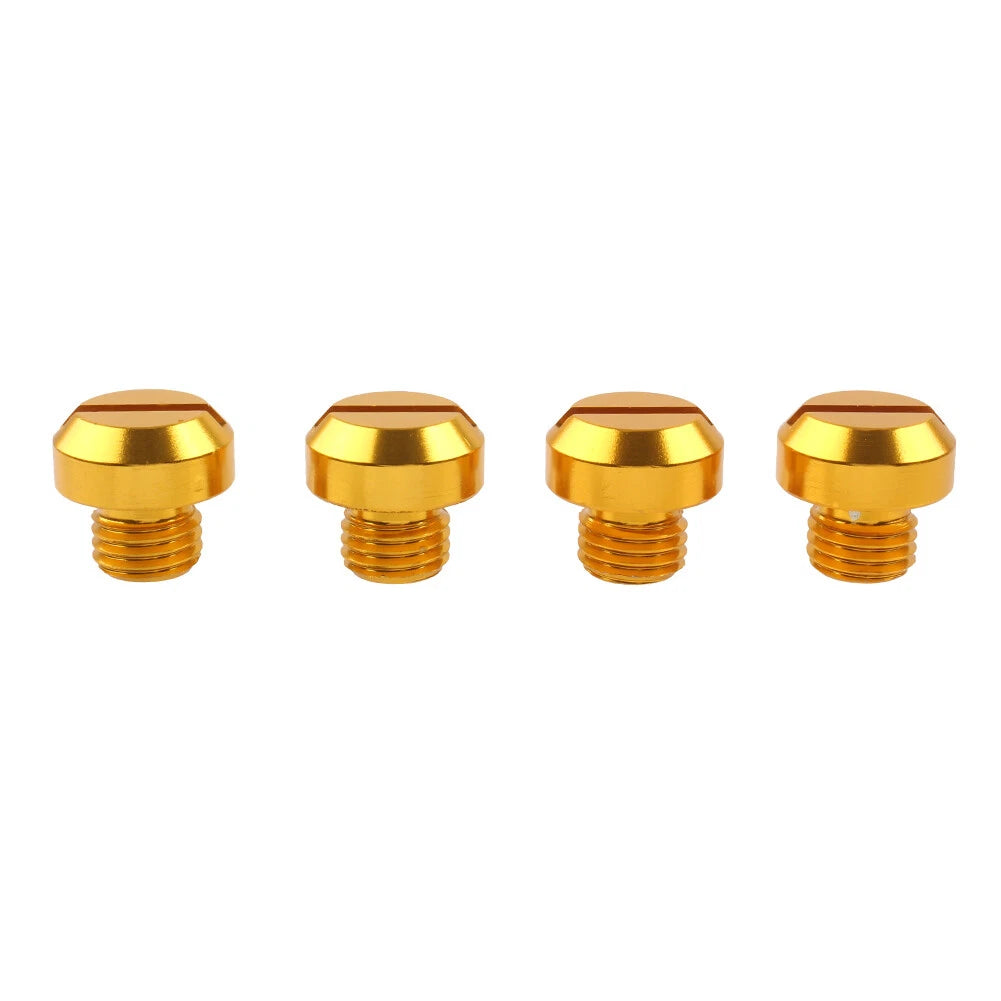 4PCS M10 Motorcycle Mirror Hole Blanking Plugs Screws Caps Gold