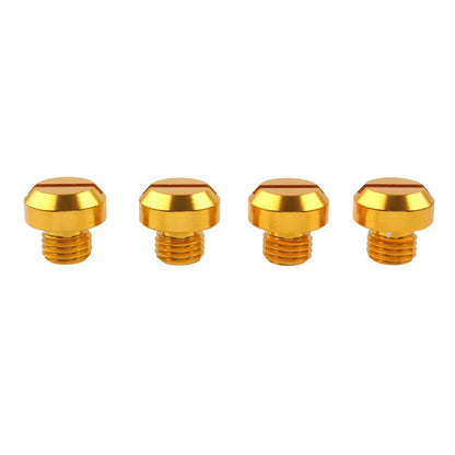 4PCS M10 Motorcycle Mirror Hole Blanking Plugs Screws Caps Gold