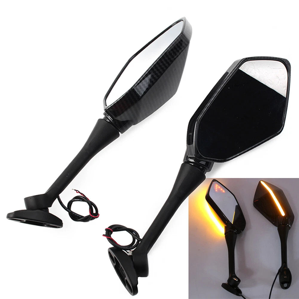 LED Turn Signal Side Mirrors for Honda CBR600RR CBR1000RR (2004-2007)