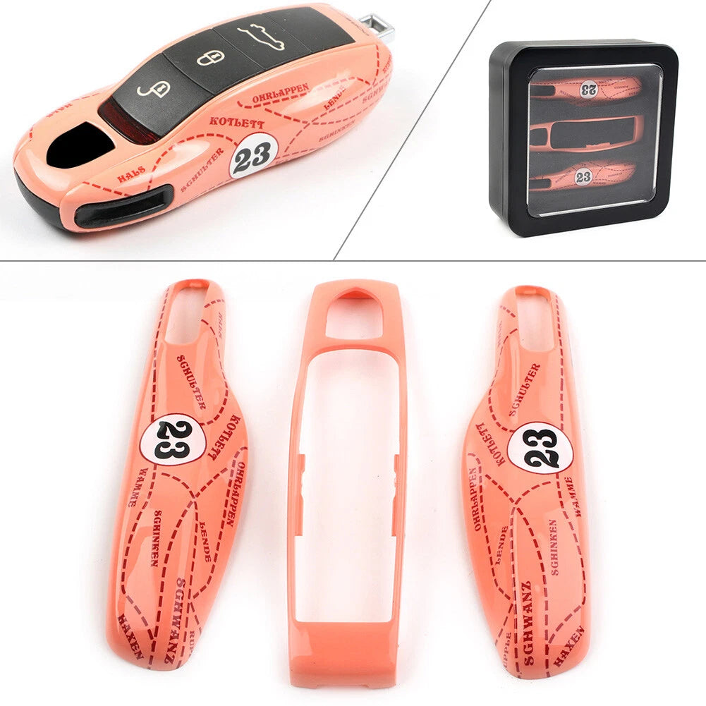 Pink Pig Case Shell Cover for Porsche Cayenne Panamera 911 Key Fob (2010-2020)