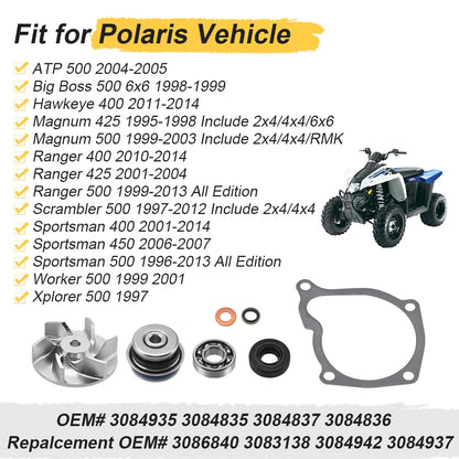 Water Pump / Aluminum Impeller Bearing Seal Gasket for Polaris Ranger 500