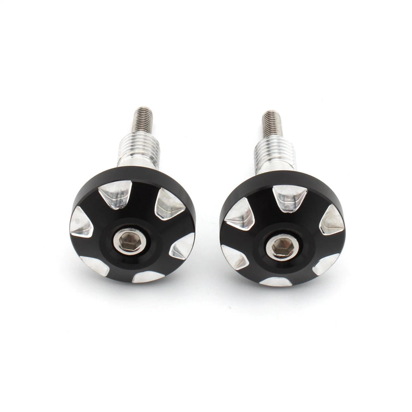 Black White Aluminum Handlebar Grip Ends Caps for BMW R18 (2020-2023)