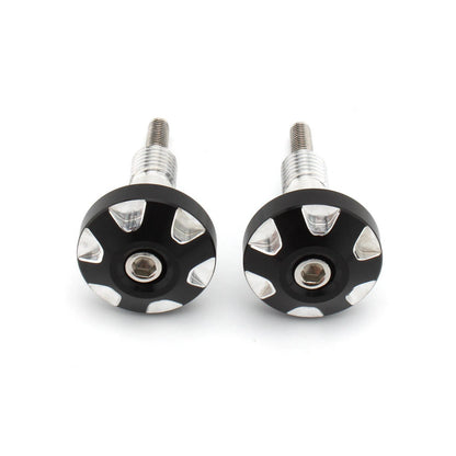 Black White Aluminum Handlebar Grip Ends Caps for BMW R18 (2020-2023)