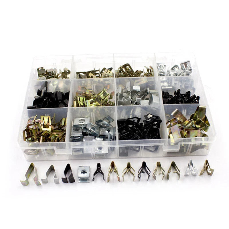 240Pc U-Type Metal Clips for Car Console Instrument Panel Fasteners