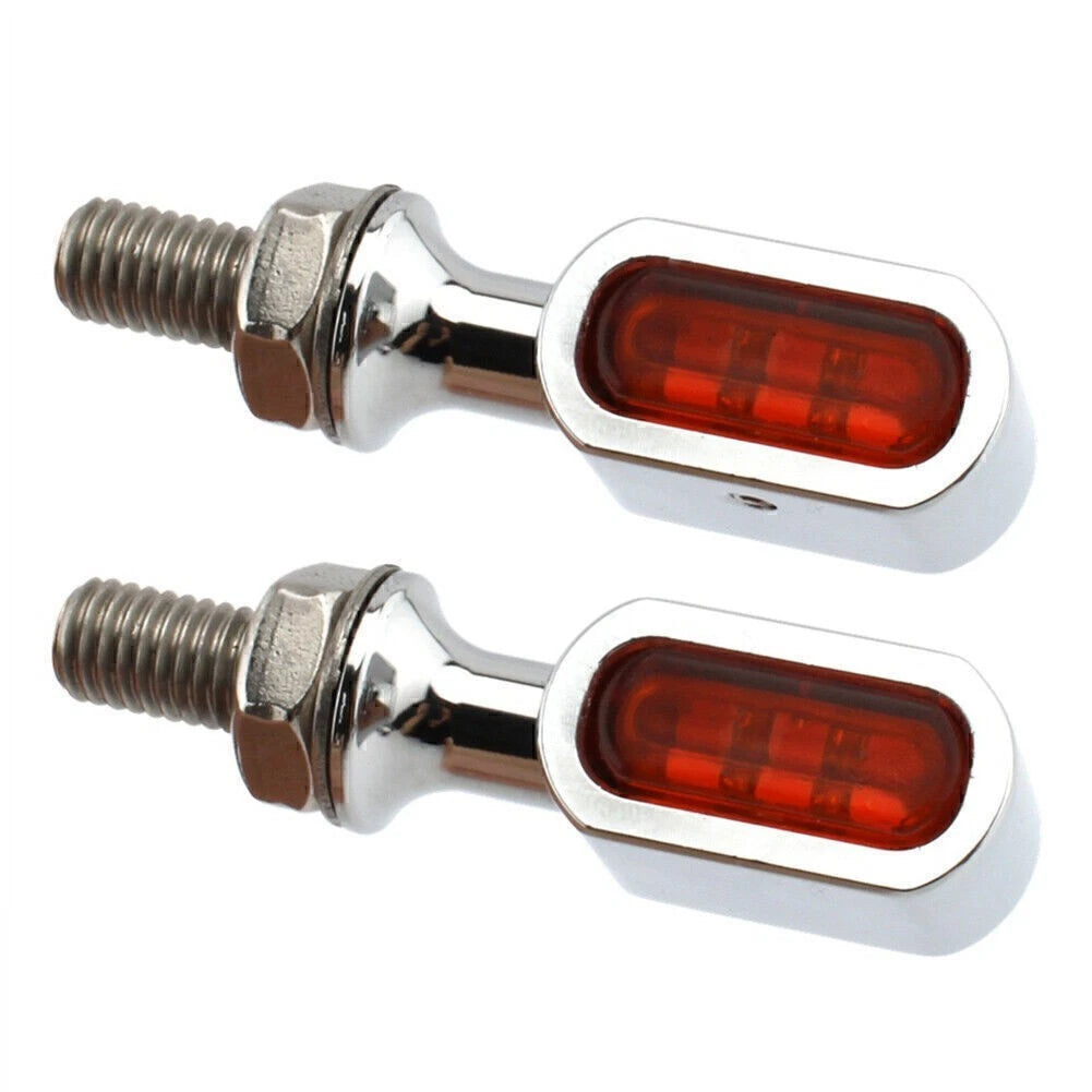 Mini LED Rear Turn Signal Light Orange Lens for Harley