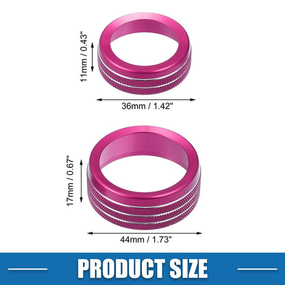 AC Radio Switch Knob Cover Decals for Dodge Durango 2014-2020 - Set of 3 Pink