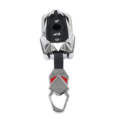 Silver Remote Key Fob Cover for BMW 1 2 3 4 5 6 7 Series X3 X4 M2 M3 M4 M5 M6
