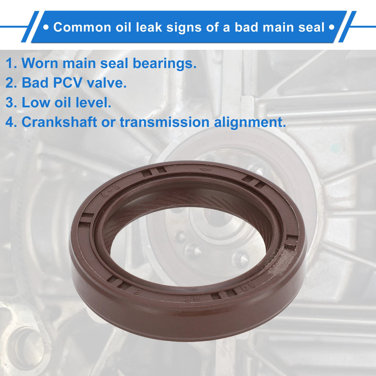 1 x Front Crankshaft Oil Seal Main Seal for Chevrolet Aveo (2004-2008)