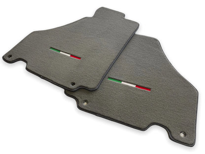Floor Mats for Ferrari 360 Modena Gray Carpets Set with Emblem (2000-2005)