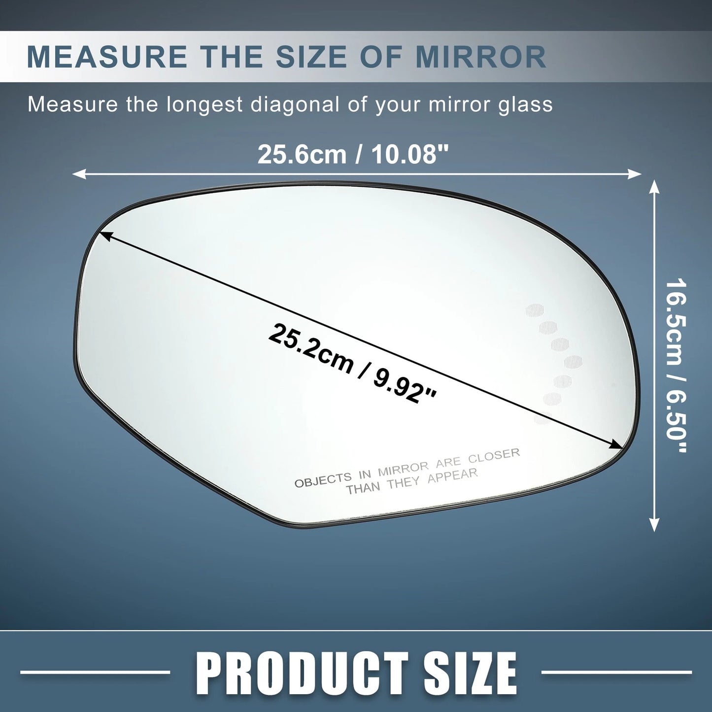 Passenger Right Side Heated Mirror Glass for Chevy Silverado Avalanche