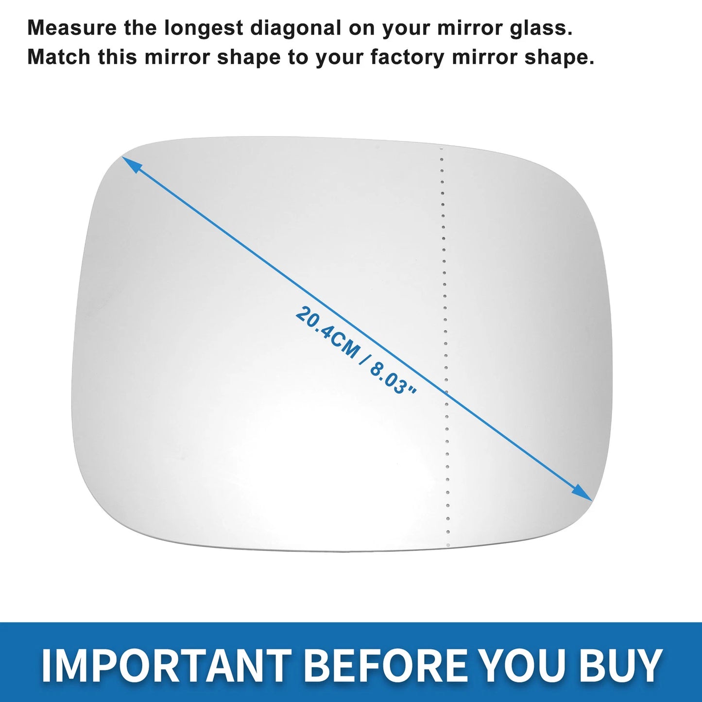 Heated Right Side Mirror Glass for Volvo XC70 XC90 (2007-2014)