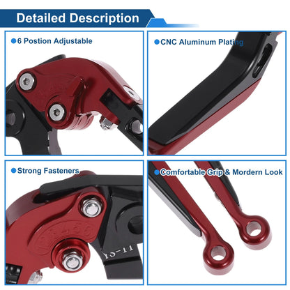 Adjustable Brake Clutch Levers for Honda X11 1999-2002 Red Black