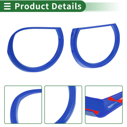 4 x Car Headlight Trim Bezel ABS Blue for Dodge Challenger (2015-2024)