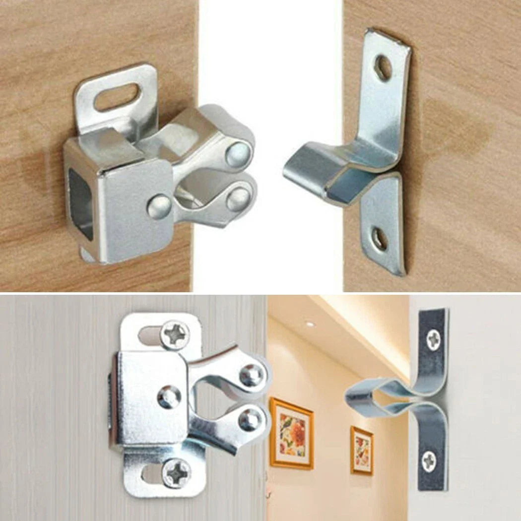 Door Catches Silver Steel with Screws for Caravan/Boat 32mm x 15mm