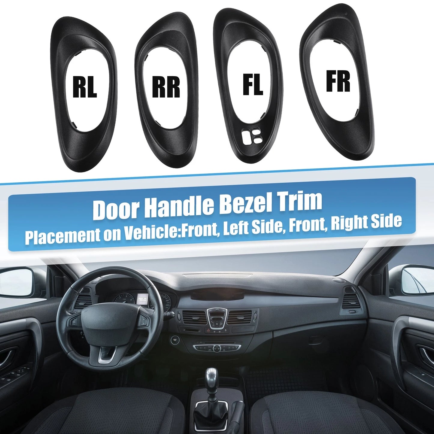 Set Interior Left Right Side Handle Cover for Chevy Trailblaze (2002-2009)