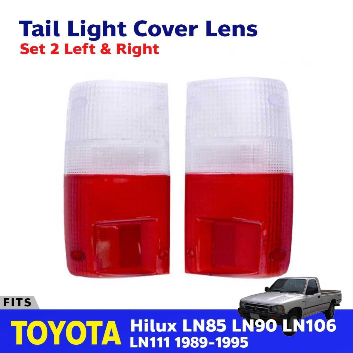 Tail Light Lamp Cover Lens Fits Toyota Hilux LN85 LN100 LN106 Pickup 1989-95 D06