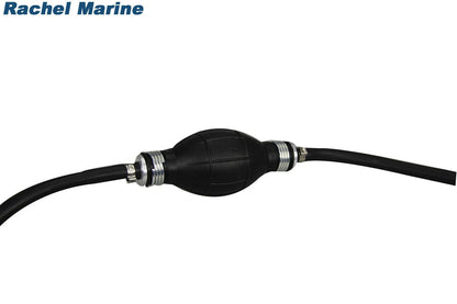 3/8" Marine Outboard Fuel Hose Line Assembly with Primer Bulb for All Brands
