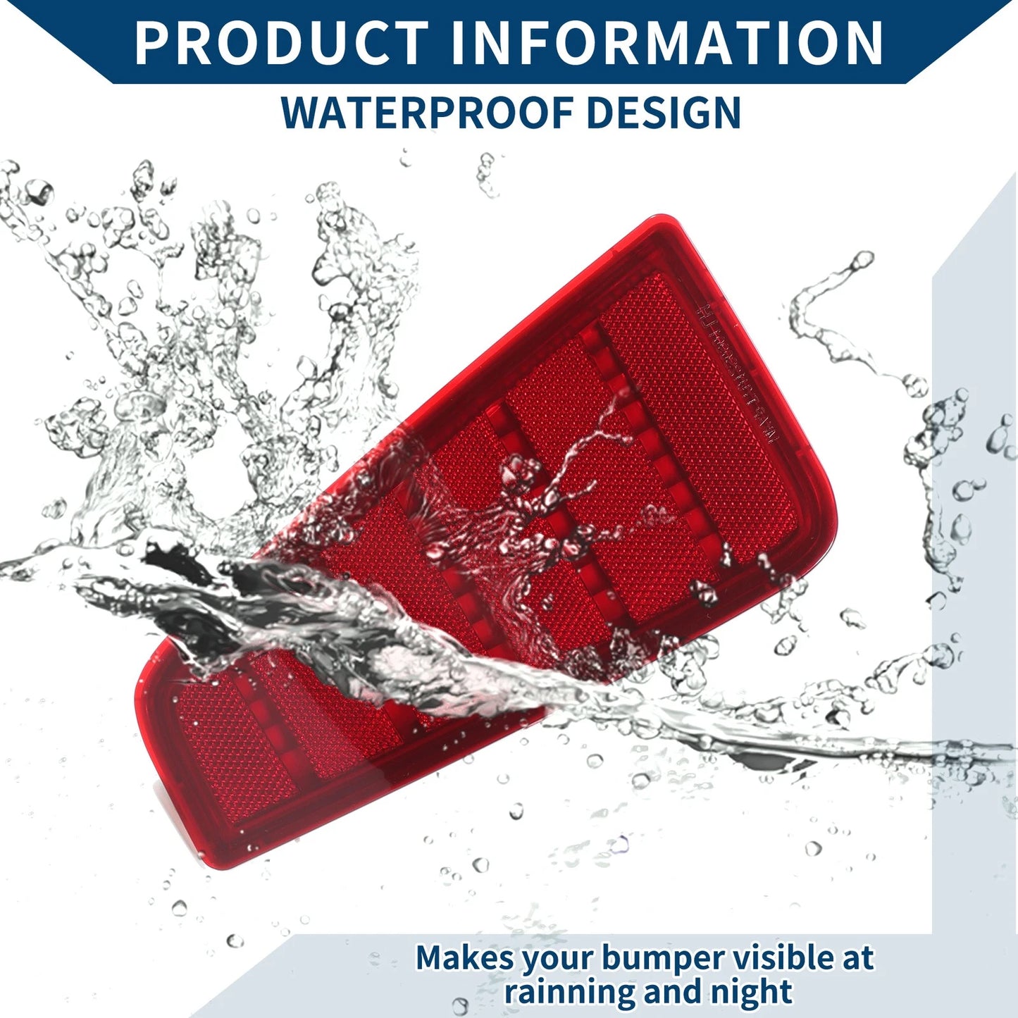 Rear Right Bumper Reflector for Toyota Yaris (2012-2014) Red