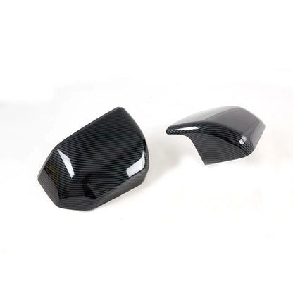 Car ABS Carbon Fiber Style Wing Mirror Cover Trim Fit For Ford F150 2015-2019