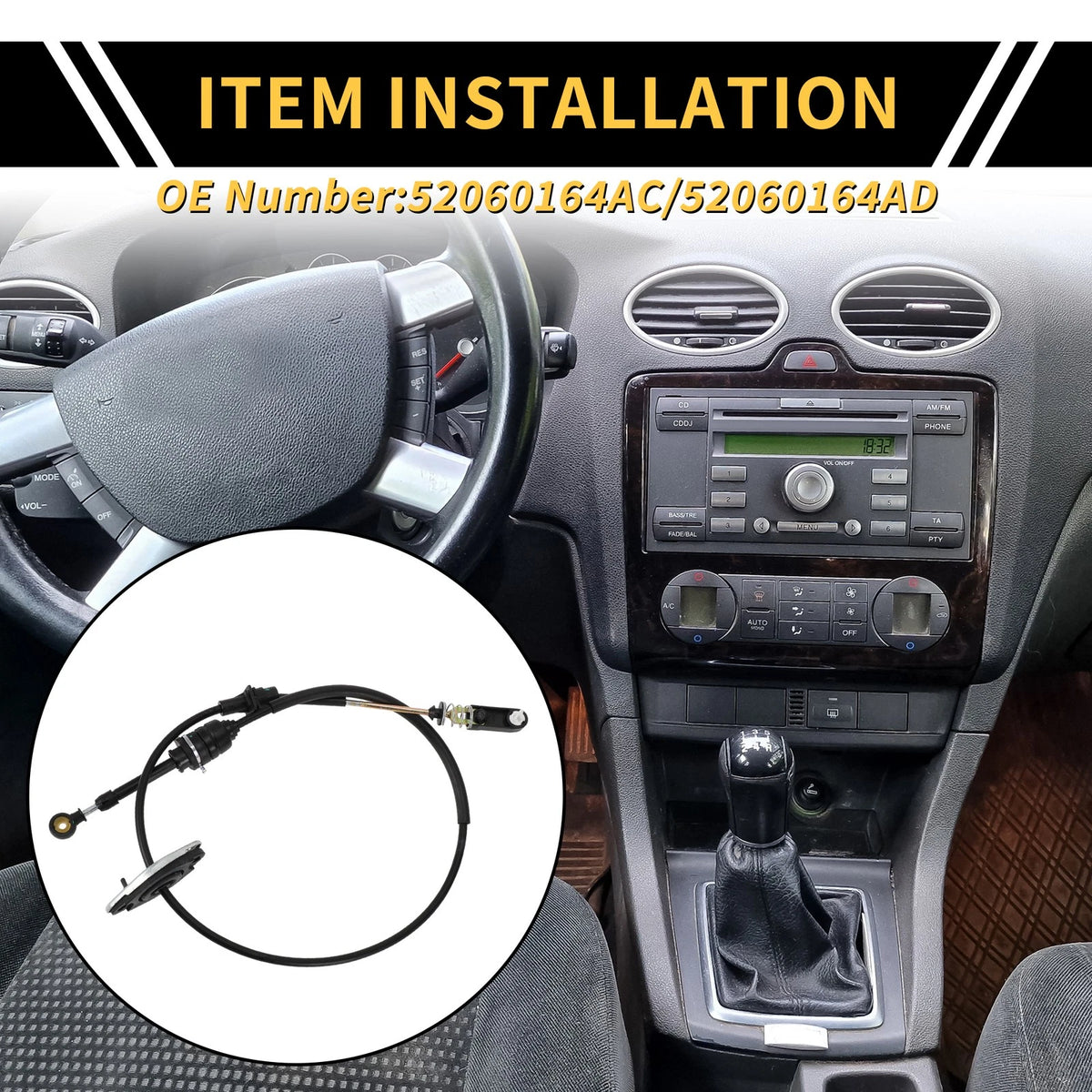 Auto Transmission Gear Shifter Cable for Jeep Wrangler (2007-2010)