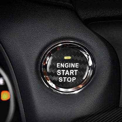 Car Carbon Fiber Engine Start Buttons Cover Cap Trim Fit For Lexus IS ES LX CT
