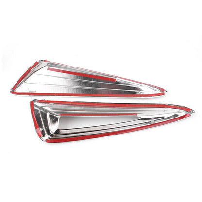 Pair ABS Chrome Front Fog Light Moulding Trim for Toyota C-HR (2016-2018)